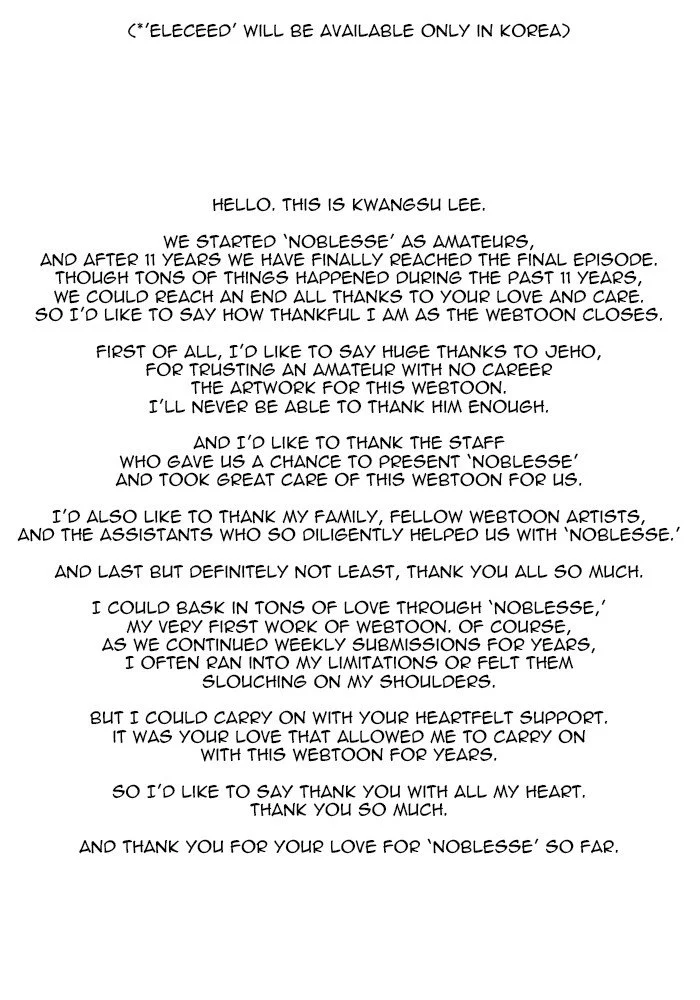 Read Noblesse Manga Online